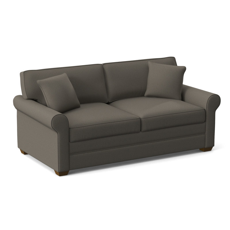 Bedford Upholstered 79'' Sofa, Havana Finish, Tropical Foliage; 0505-64