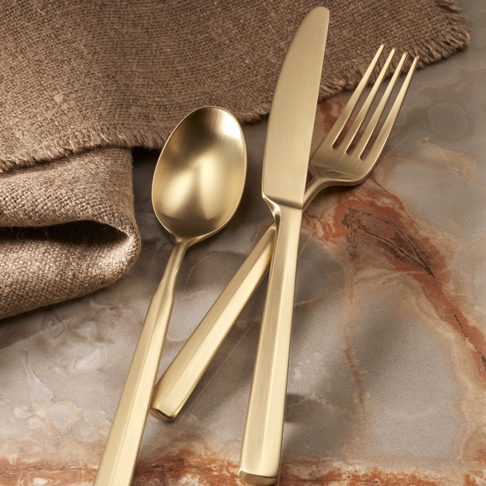 Flatware Set - Service for 4, Gold