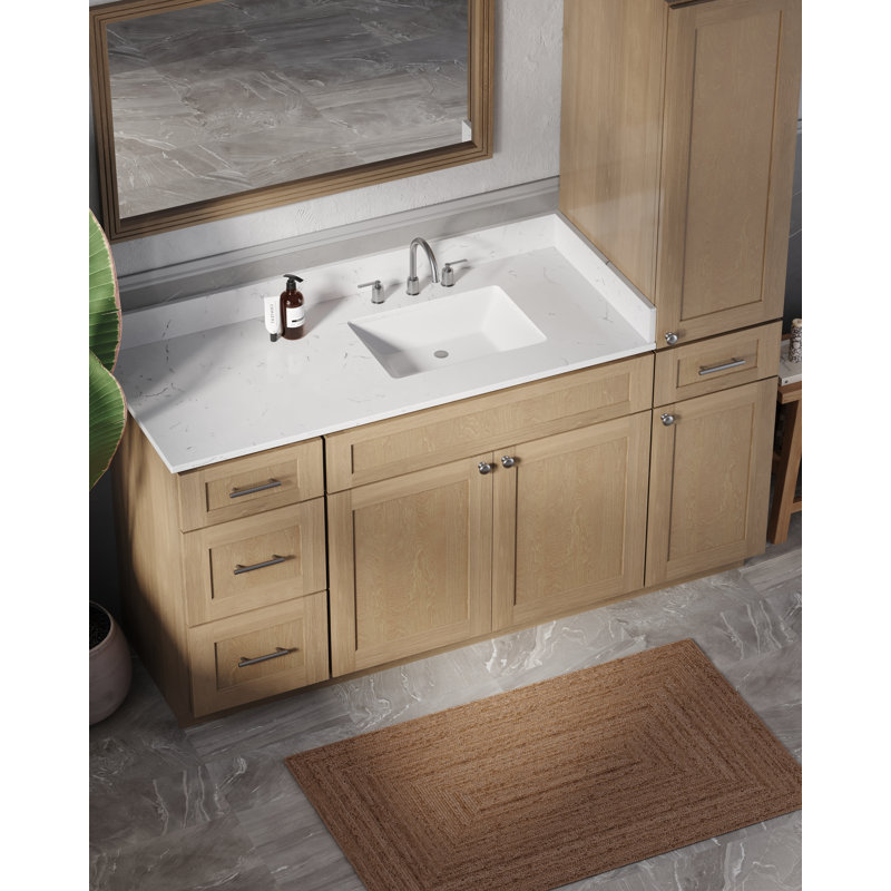 Ensemble de meuble-lavabo simple 66 po Disar, Chêne naturel