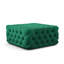 Silkgrass Velvet Tufted Square Footstool Ottoman-220304302
