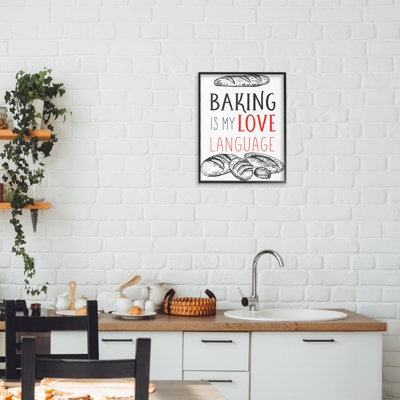 Baking My Love Language Framed Giclee, design by Diane Labombarbe