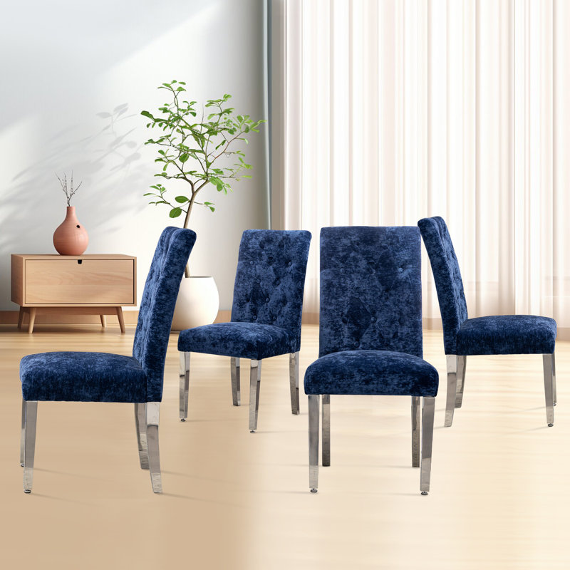 Set Of 4 Tufted Parsons Mino, Navy