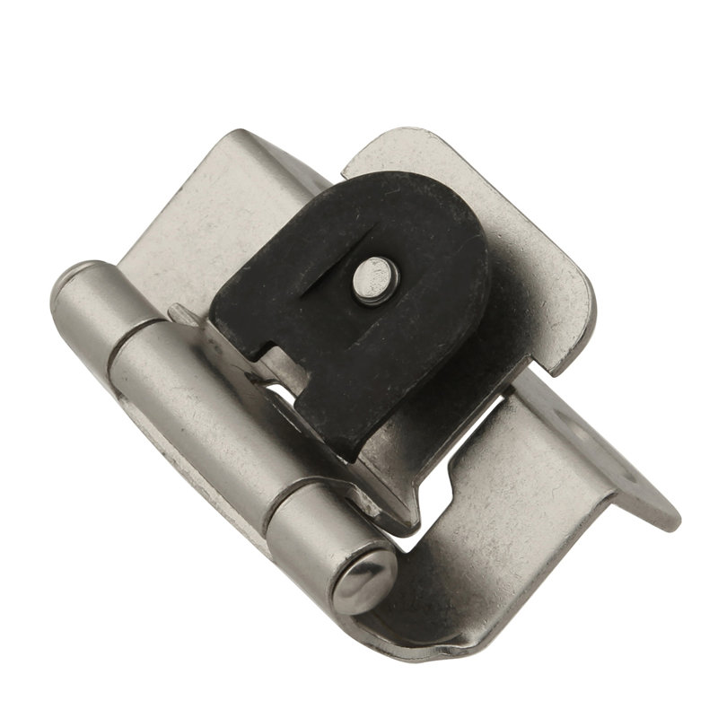 Single Demountable Hinge 1/2" overlay Face Frame Self-Close - Satin Nickel - Cabinet Door Hinges (Set of 20), Satin Nickel