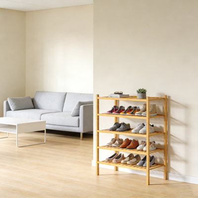 Range-chaussures empilable en bambou