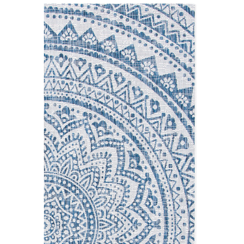 Ellefson Ivory/Navy Indoor/Outdoor Area Rug, Rectangle 2'3" x 5'