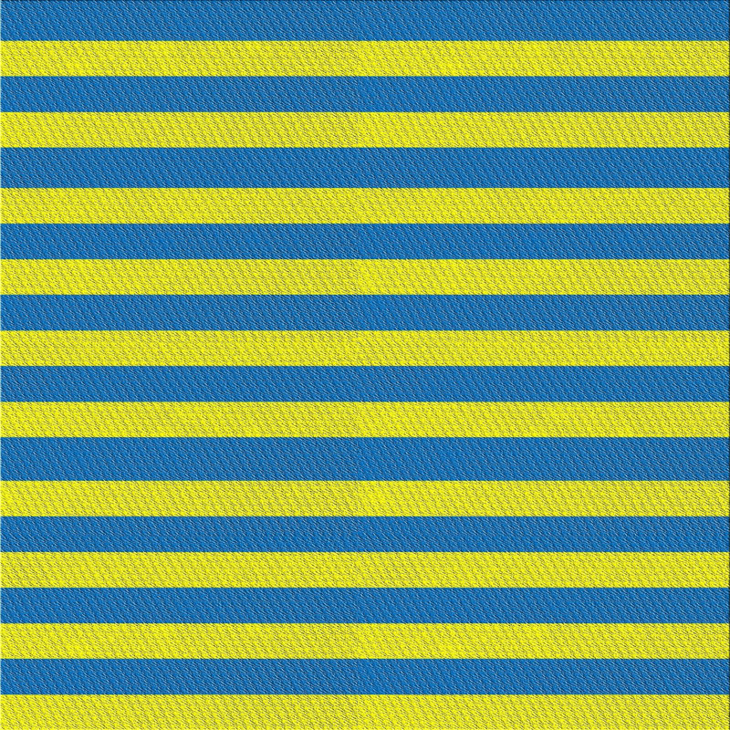 Tapis jaune/bleu à motifs Artlone, Carré 5 pi