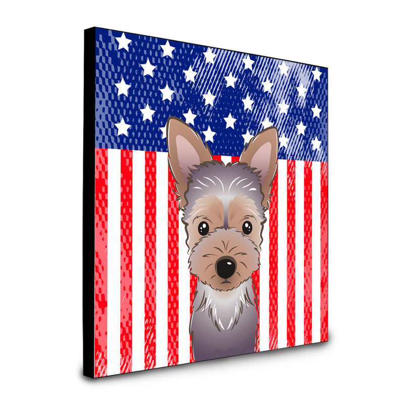« american flag », art encadré Macomb, Chiot Yorkie