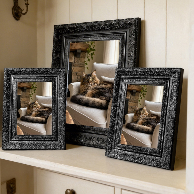 Picture Frame - Set of 3, Noir, 3, 8 po x 10 po