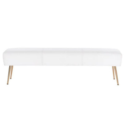 Suzette Faux Leather Upholstered Bench – Modern Entryway, Bedroom, or Hallway Seating