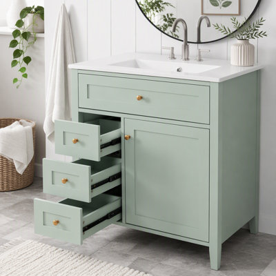 30" Bathroom Vanity with Sink and Ample Storage