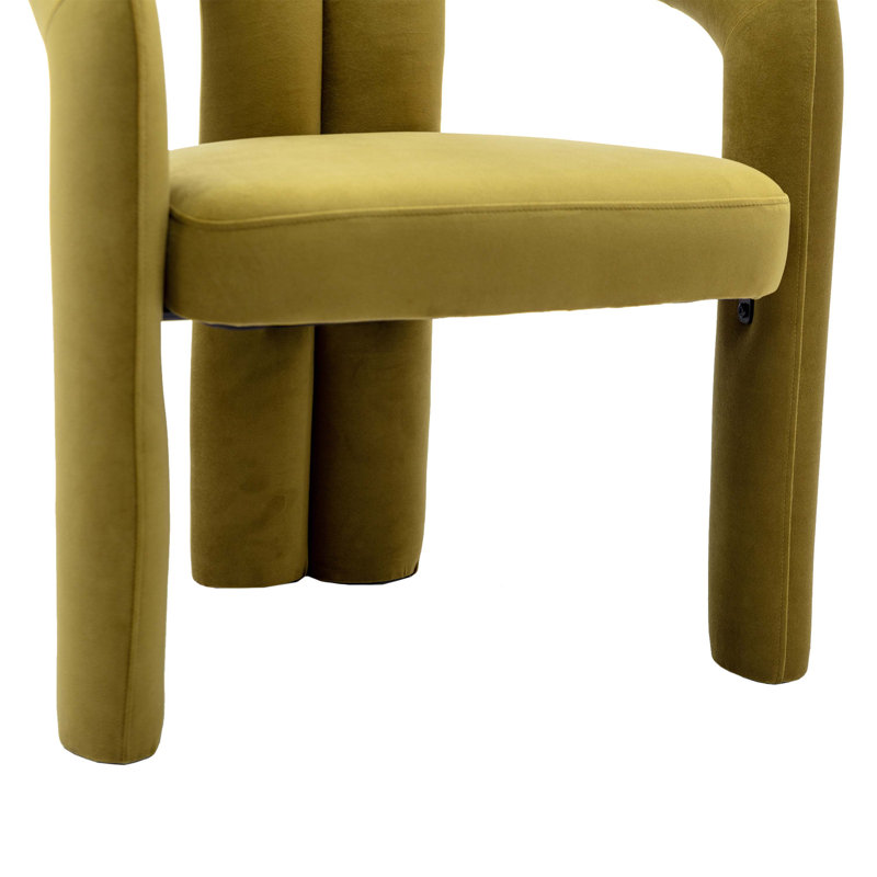 Fauteuil de cuisine en velours rembourré