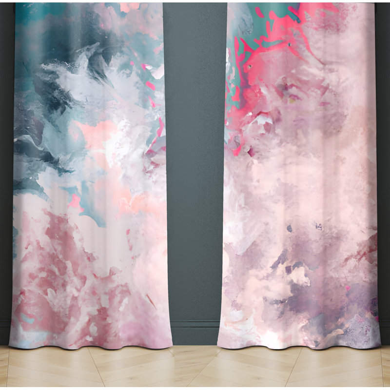 Paire de rideaux semi-transparents Alaija, L 40 po x L 52 po