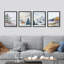 Hiver neige neige givré pastel chalet en bois rond 4 pièces-97770650-97770655