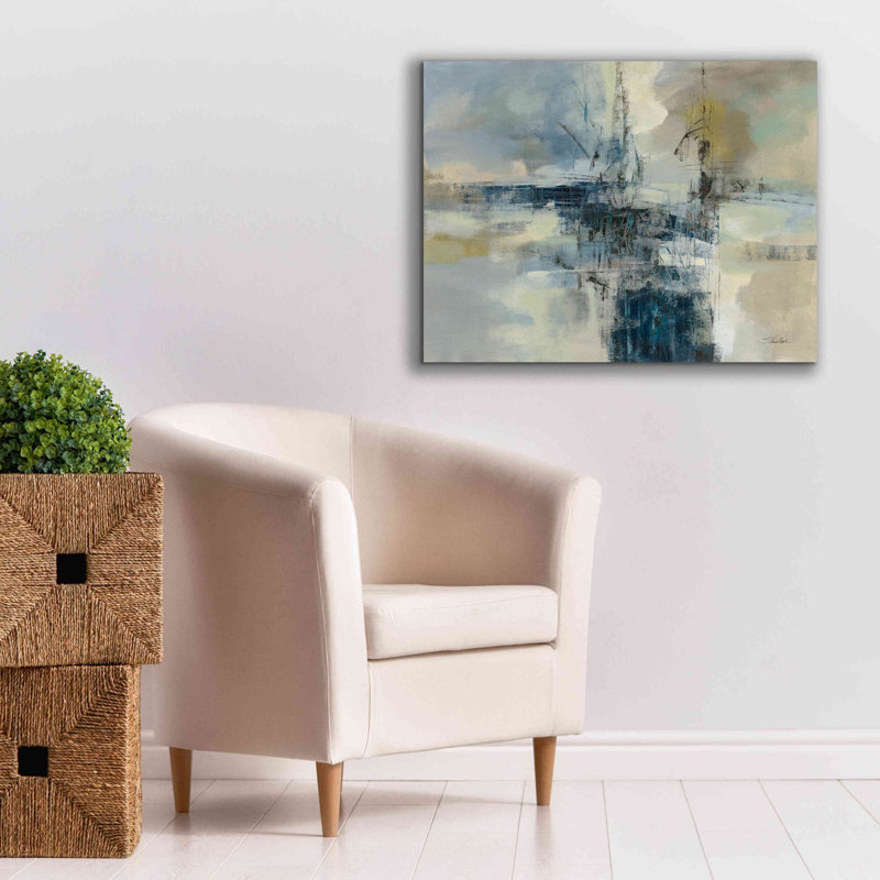 «Sea Port» par Silvia Vassileva, art mural sur toile, H 26 po x l 34 po x P 1,5 po