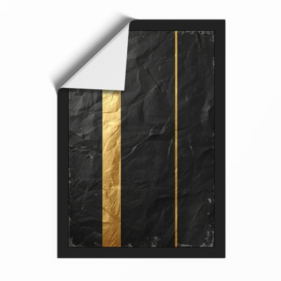Stone and Gold Industrial - Framed Print