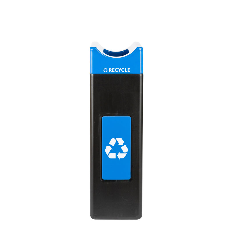 Contenant de recyclage Avante de zone commerciale, unité supérieure étroite ouverte, doublure incluse, 30