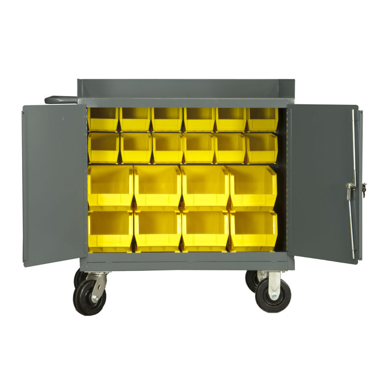 36'' W Steel Top Workbench with Wheels
