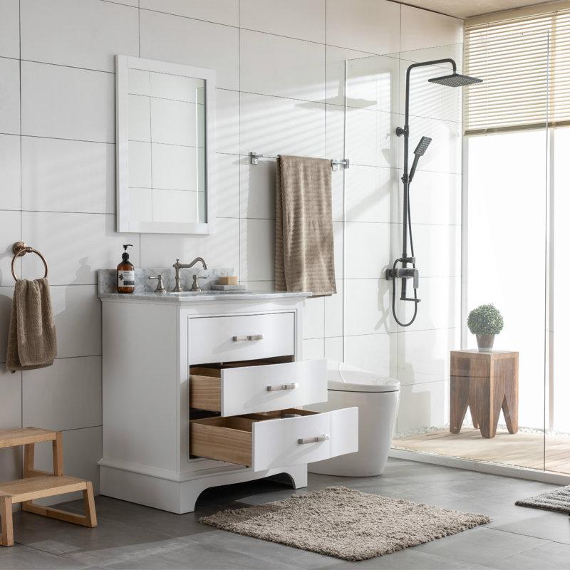 Ensemble de meuble-lavabo simple 30 po Goleta, Blanc