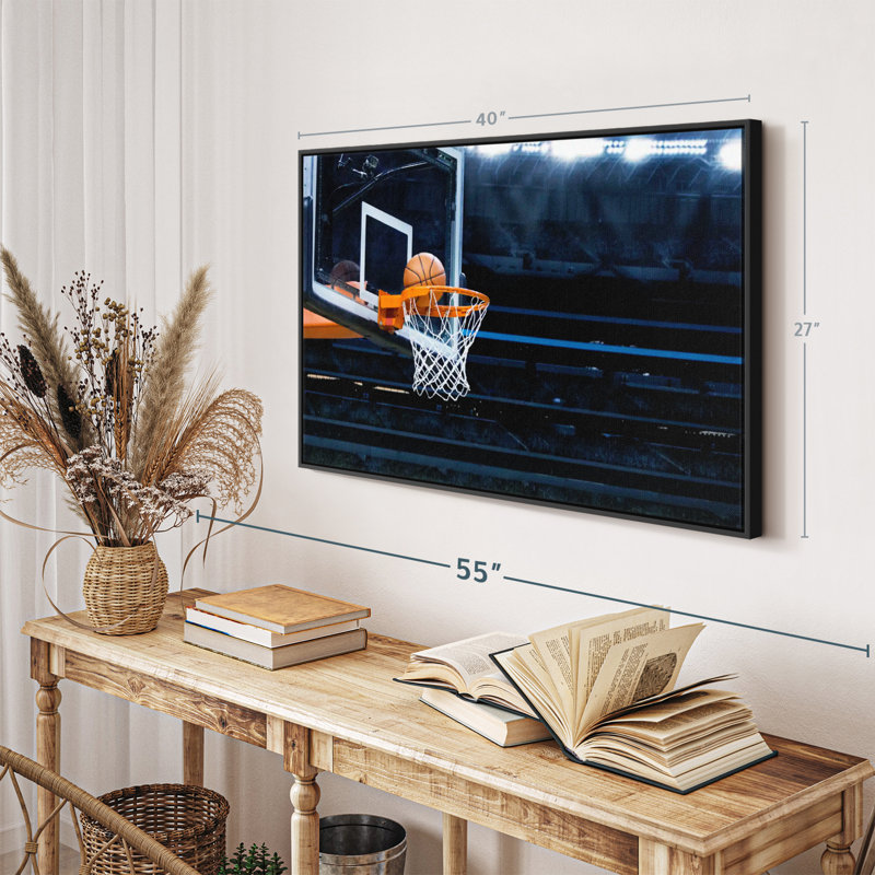 Impression sur toile Basketball Hoop Ball, H 27 po x l 40 po