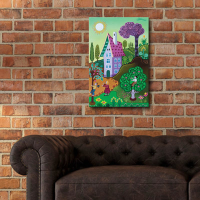  'The Purple House' by Koday Acrylic Glass Wall Art, 16" x 24"