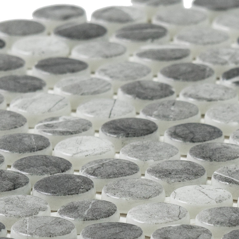 Eterna Penny 12" x 12" Recycled Penny Glass Mosaic, Stormy