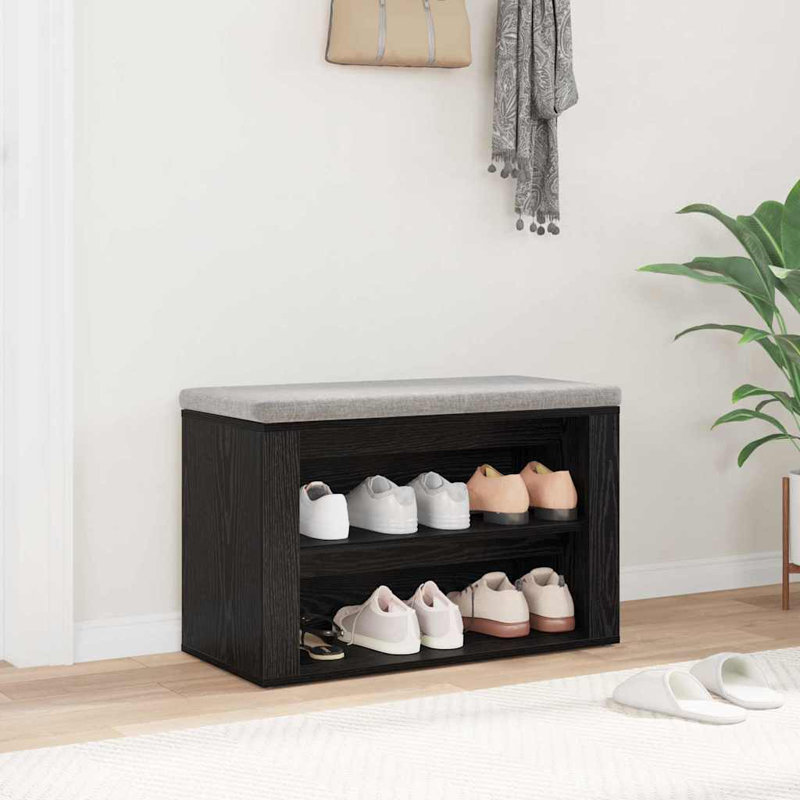 6 Pair Shoe Rack, Black