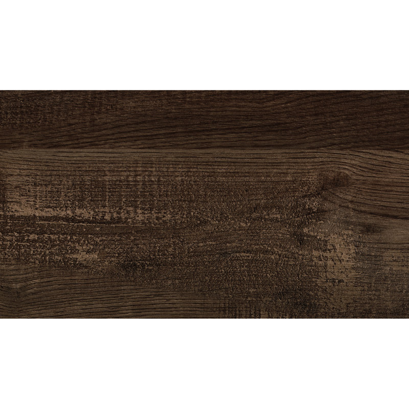 Lit simple brun rustique pour chambre à coucher, avec une chambre à coucher stable et tête de lit en brun, Twin, Rustic Brown