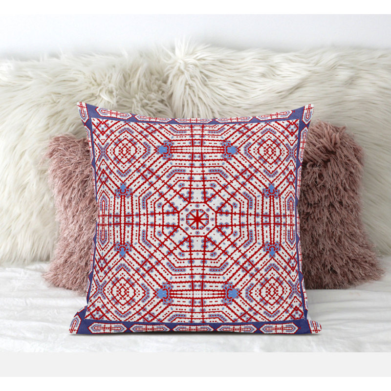Coussin en suède avec fermeture à glissière Wreath Palace, 16 po x 16 po, Rose millennial