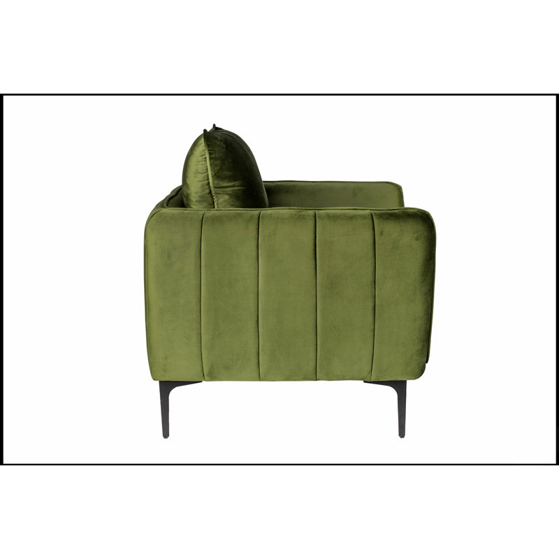 Fauteuil d'appoint élégant avec capitonnage vertical et siège confortable pour les salons et les bureaux à domicile