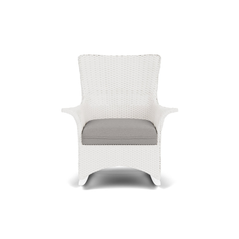 Mandalay Outdoor Rocker Chair, Remy Shadow, White