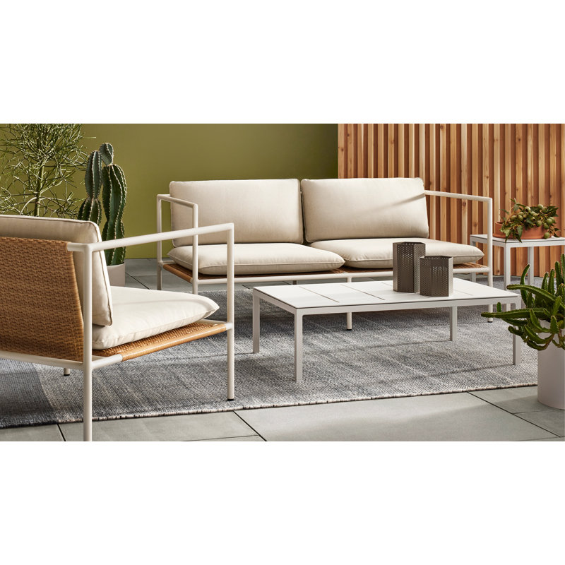 Headwind Striped Area Rug in Taupe, Rectangle 6' x 9'