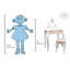 Ensemble coiffeuse avec miroir Princess & Frog