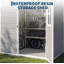 Resin Outdoor Storage Storage unit with Floor - Lockable Door, Window, Weatherproof UV-Resistant Plastic Garden Tool Storage unit for Backyard Patio Lawn, Dark Gray, 6 x 4.4 ft-135874534