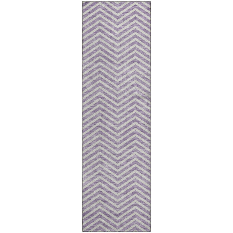 Premium Machine Washable Prisco Lilac Rug, Runner 2'3" x 7'6"