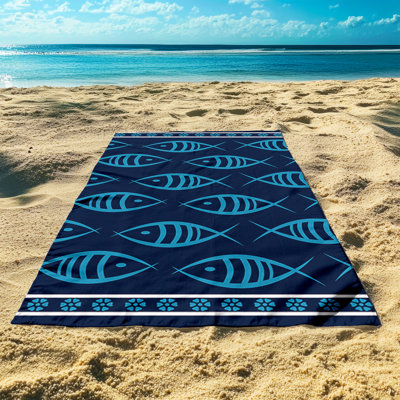 Serviette de plage 71 "x 32" Blue Fish 