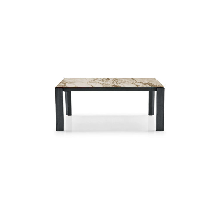 Omnia Extendable Table with Rectangular Top and Wooden Legs