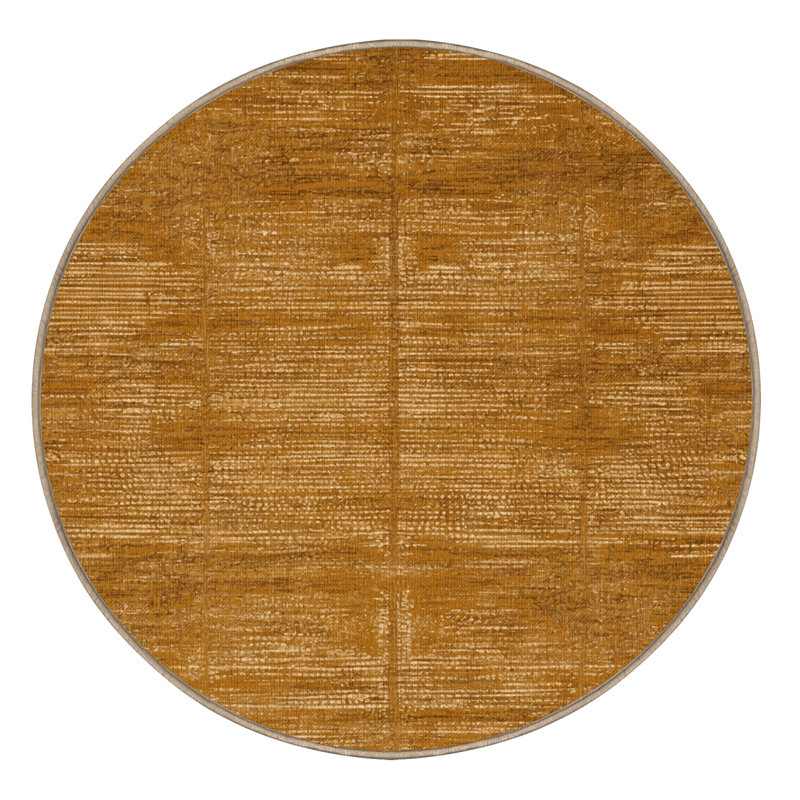 Tapis abstrait lavable à la machine, Rond 5 pi