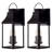 2-light 20'' H Black Outdoor Wall Lantern, Modern Industrial Porch & Patio Light Wall Sconce With Tempered Glass, Waterproof Exterior Lighting