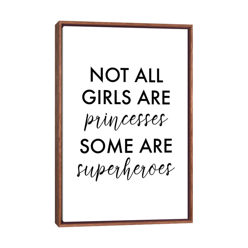 All Girls are Superheroes-impression d’art textuel, Pas de tapis, H 60 po x l 40po x P 1,5 po