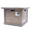 Foyer d'extérieur carré au gaz 40 000 - Béton brun, l 32 po x H 24 po, cour de style rustique 40000 pour brun, 31,55 po x 24,19 po, patio design