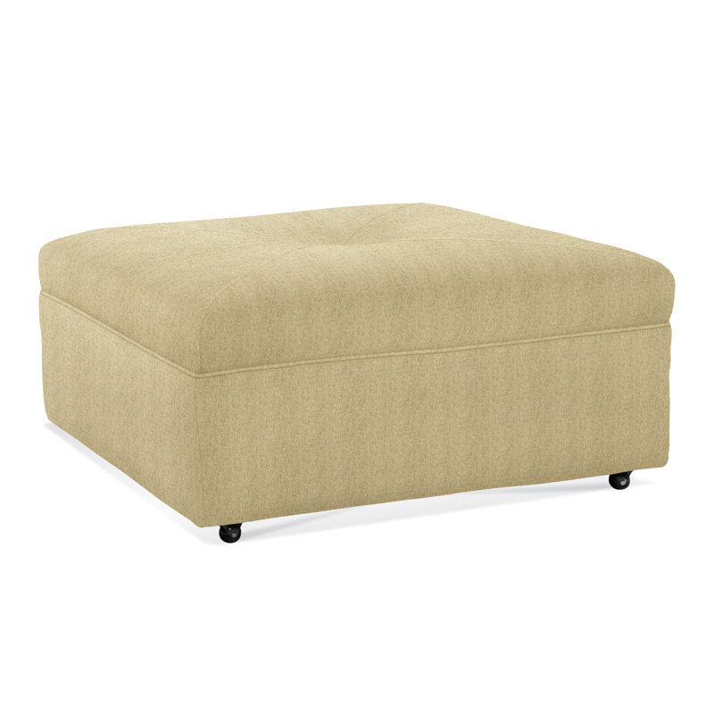 Repose-pieds de cocktail carré avec onglet Fremont, Performance beige - 0863-93
