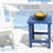15" Porch Table - Blue Square Patio End For Pool, Balcony Weather , 110 Lbs Capacity Side Table, Outdoor Porch,