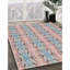Rose géométrique/Tapis décoratif bleu-1069810962