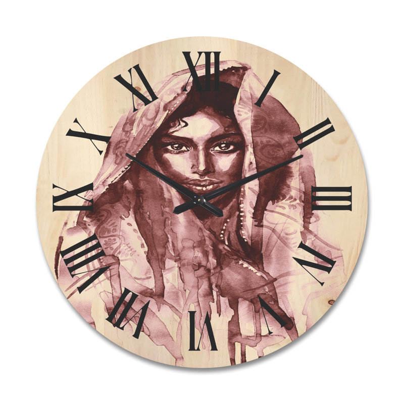 Horloge murale en bois, Très grand, Rouge
