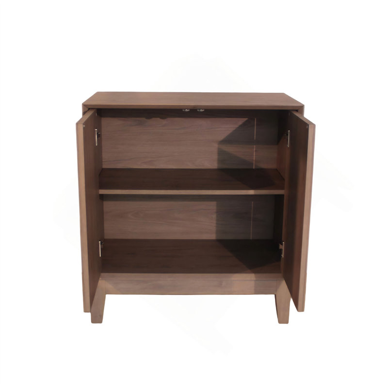 Buffet à buffet, armoire de rangement moderne de style Mid-Century avec portes et tablettes, armoire de style bohème en bois pour le salon