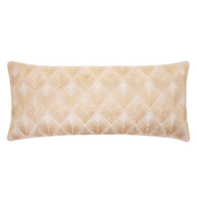 Elisabeth York Coco Geometric Diamond Natural Tan Cotton Decor Throw Pillow