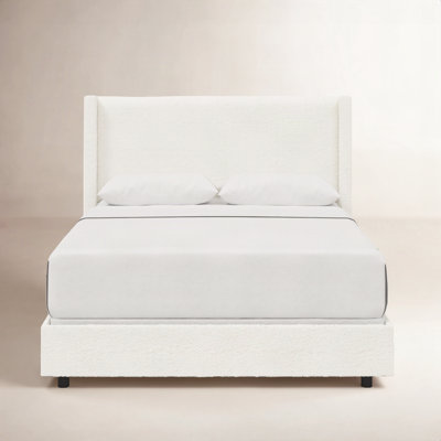 Hanson Upholstered Wingback Bed