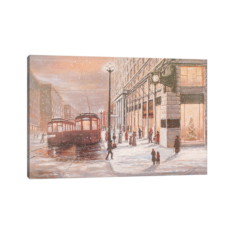 «Marshall Fields, A Bygone Era» par Jim Williams, reproduction d'art sur toile tendue, H 12 po x l 18 po x 1,5 po
