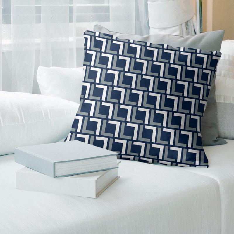 Housse de coussin Dallas Football, 18" x 18", Polyester filé, Bleu marine/blanc