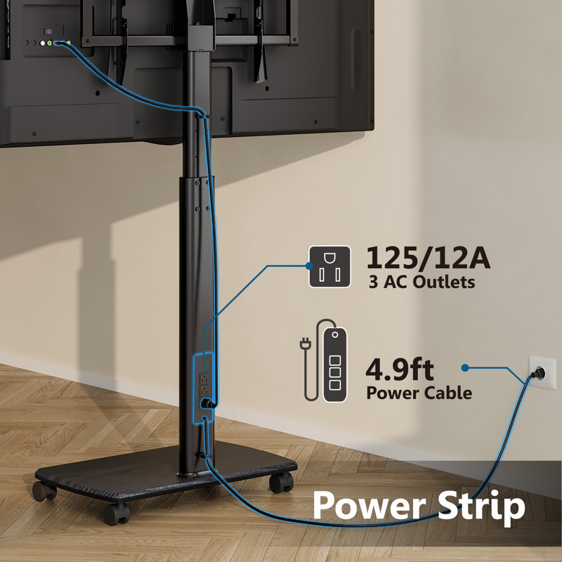 Support mobile sur pied E Series, Noir